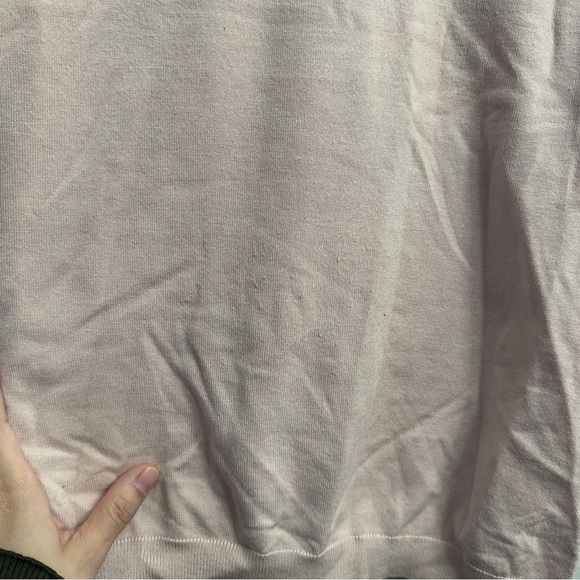 5/$20 Adrianna Papell Blush Sheer Polka Dot Blouse - Picture 4 of 7